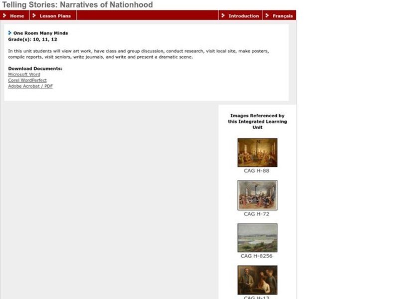 One Room Many Minds Lesson Plan