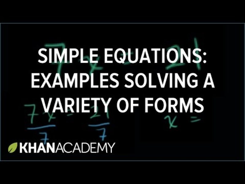 One Step Equations Instructional Video