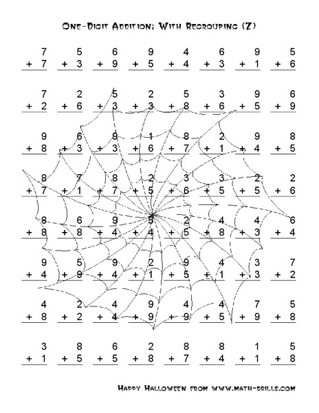 One-Digit Addition Worksheet