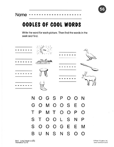 Oodles of Cool Words Worksheet