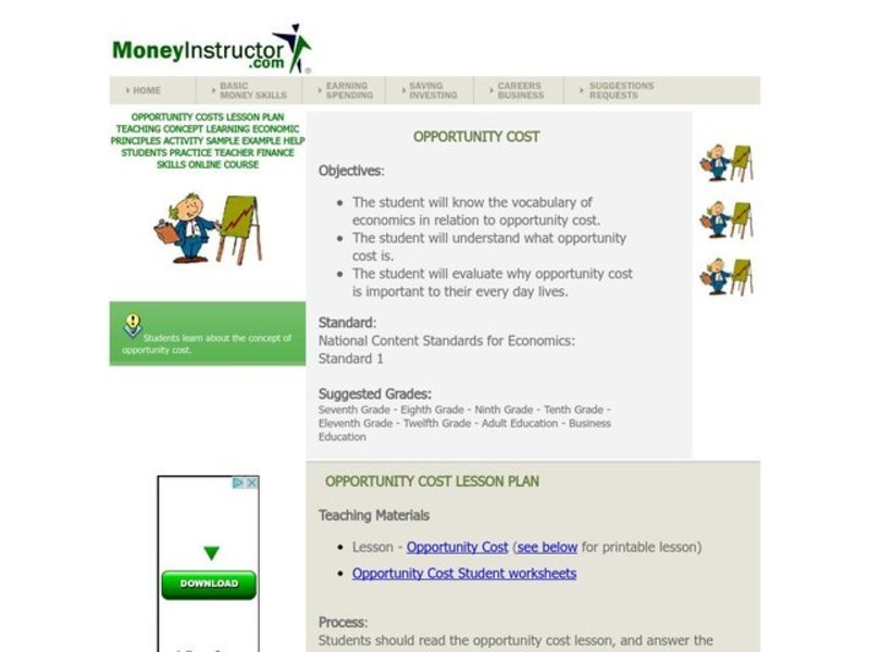 Opportunity Cost Lesson Plan