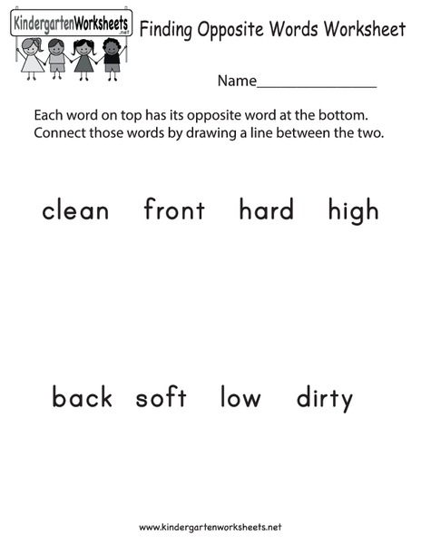 Opposite Words Worksheet