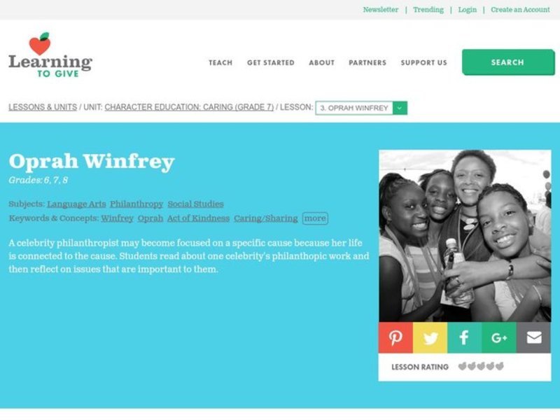 Oprah Winfrey Lesson Plan