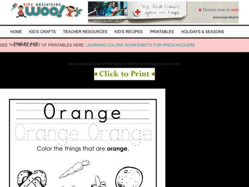 Orange Worksheet