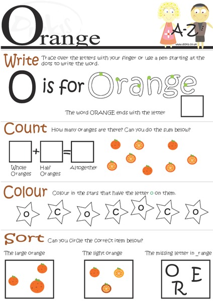 Orange Worksheet
