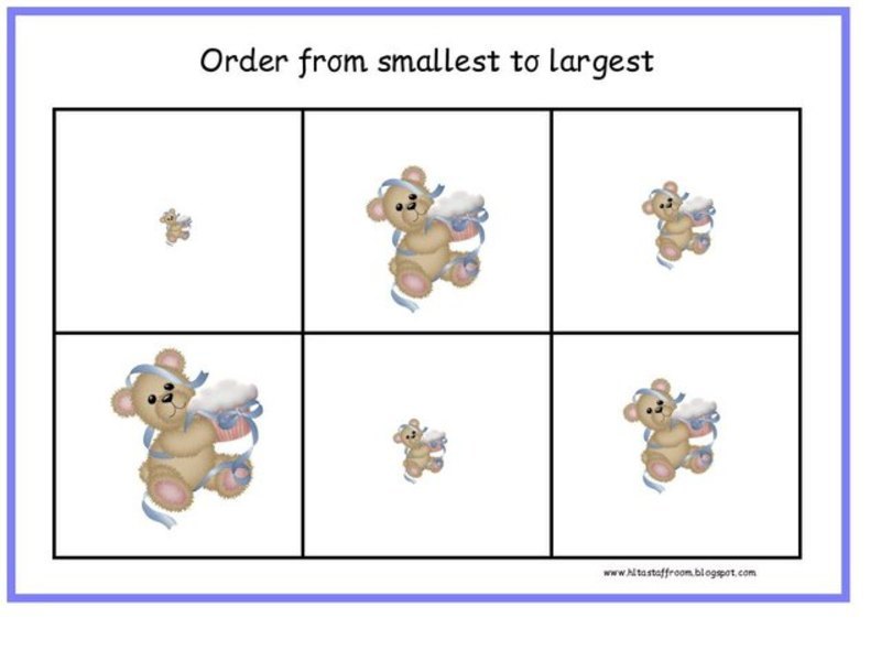 Order from Smallest to Largest Worksheet