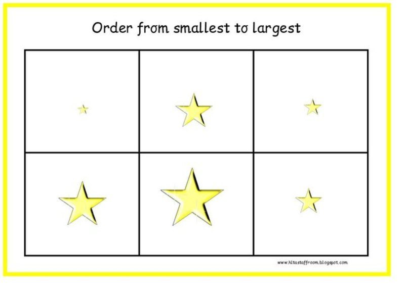 Order From Smallest to Largest Worksheet