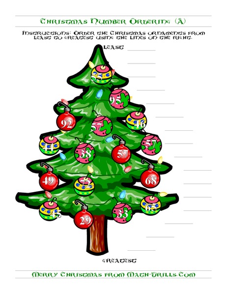 Ordering Numbers to 100 Worksheet