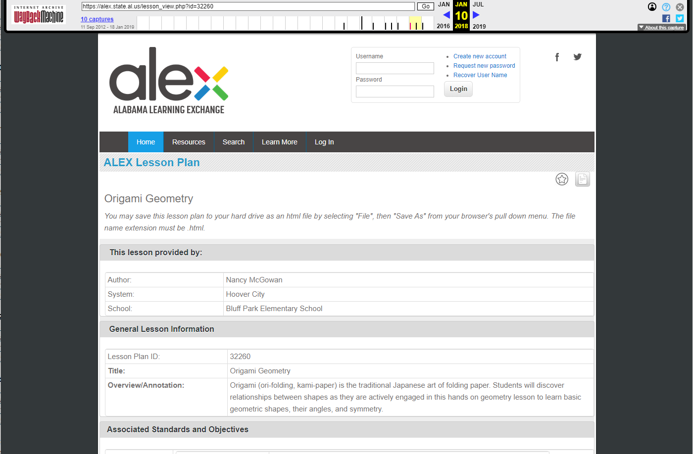 Origami Geometry Lesson Plan