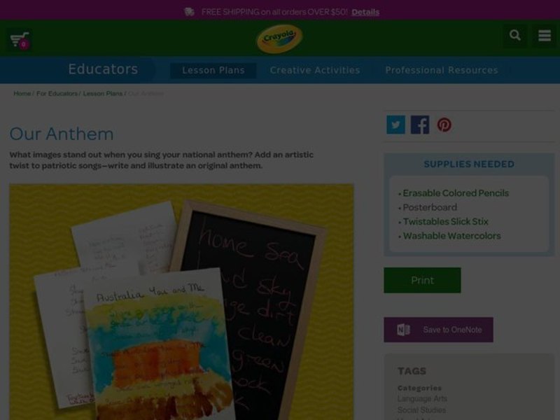 Our Anthem Lesson Plan