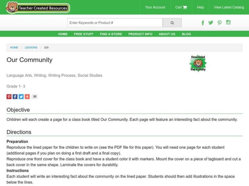 Our Community Lesson Plan