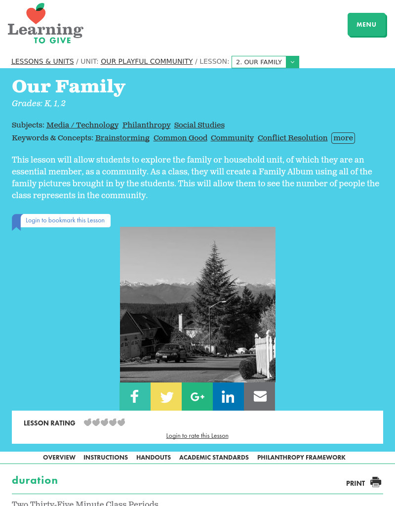 Our Family Lesson Plan