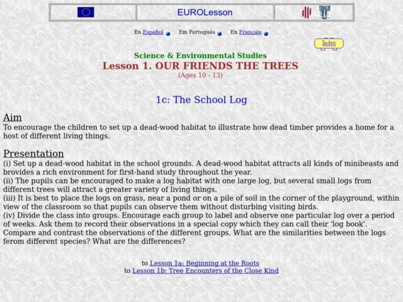 Our Friends the Trees Lesson Plan