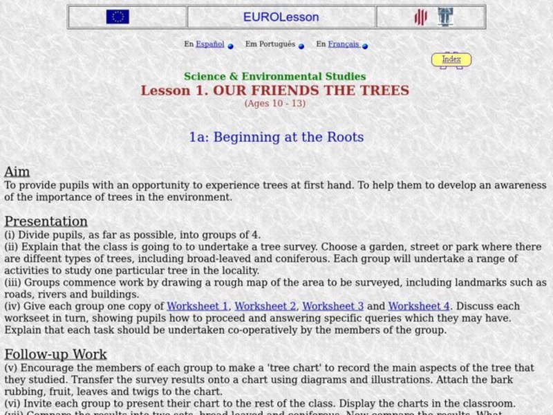 Our Friends the Trees Lesson Plan