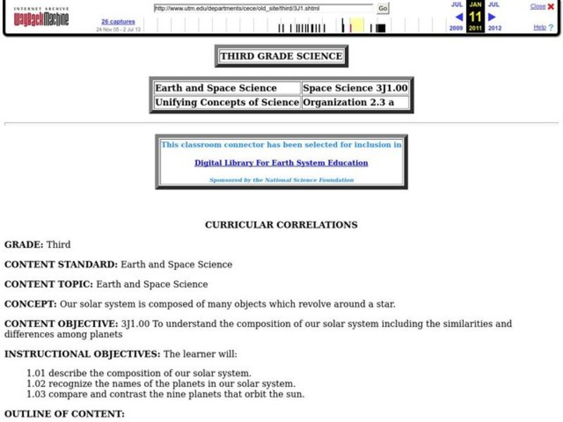 Our Solar System Lesson Plan