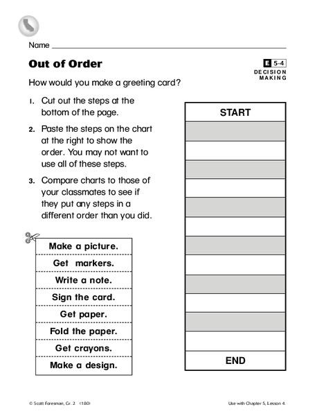 Out of Order Worksheet