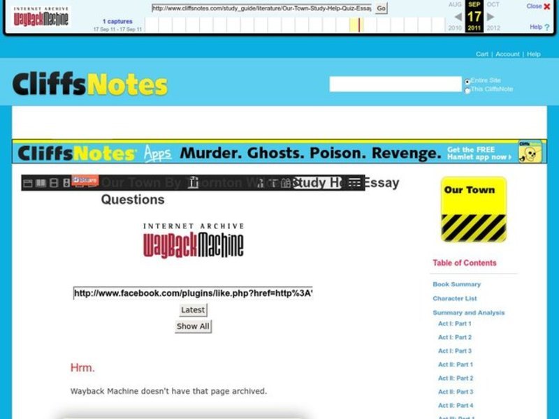 Our Town by Thornton Wilder Interactive