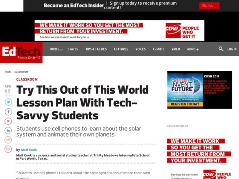 Out of This World Lesson Plan