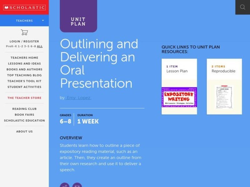 Outlining Lesson Plan