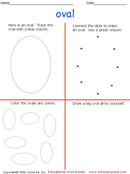 Oval Worksheet