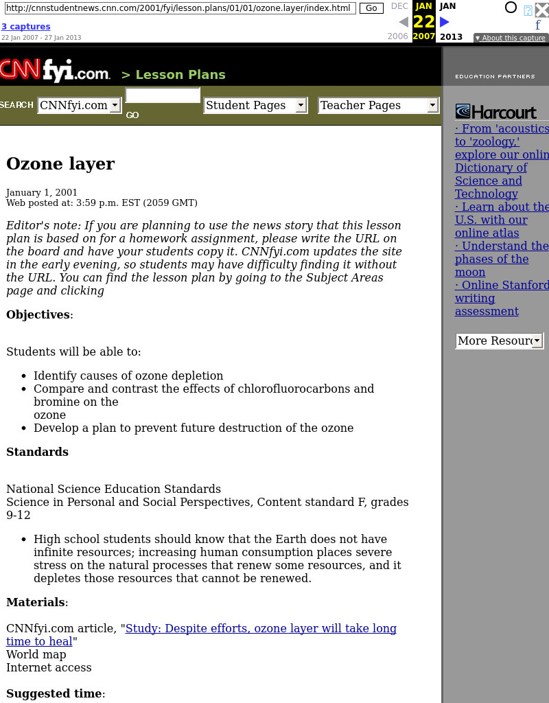Ozone Layer Lesson Plan
