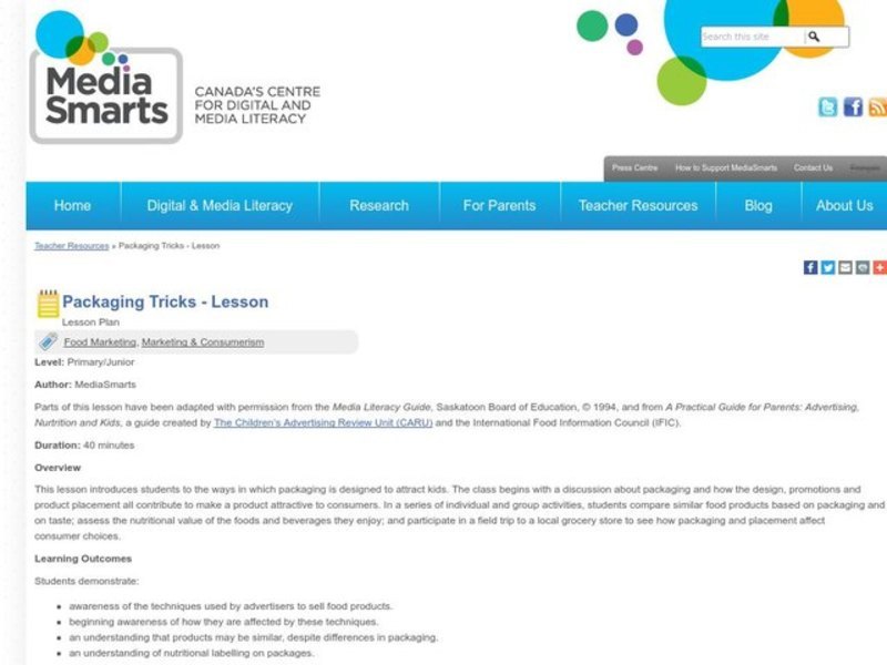 Packaging Tricks Lesson Plan