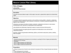 Pairs of Angles Lesson Plan