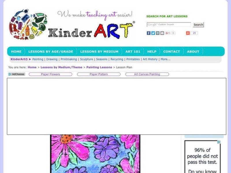 Paper Batik Flowers Lesson Plan