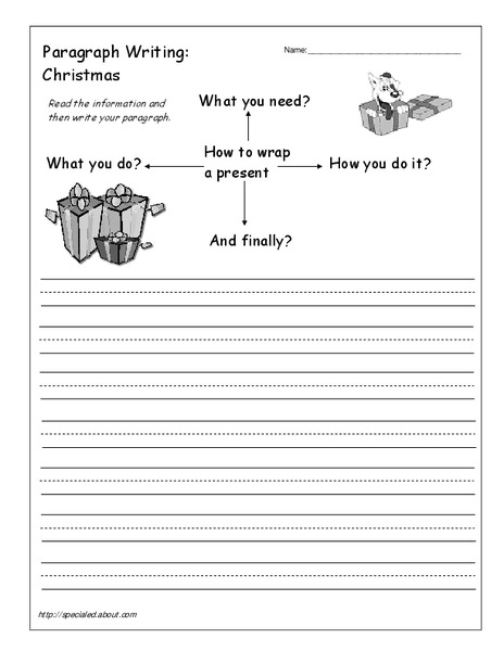 Paragraph writing: Christmas Lesson Plan