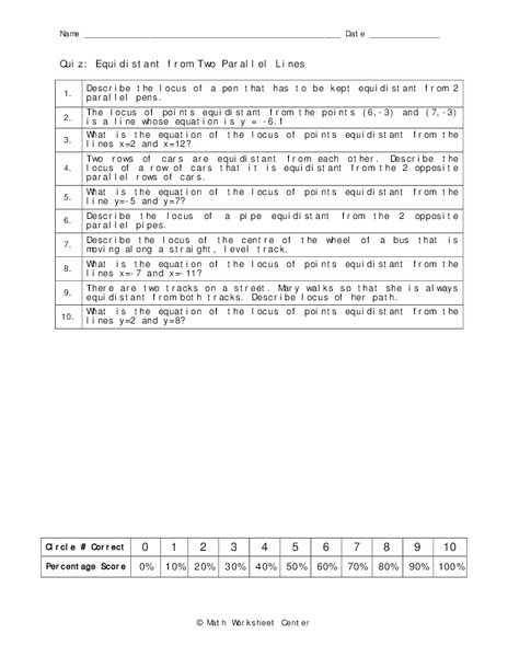Parallel Lines Worksheet