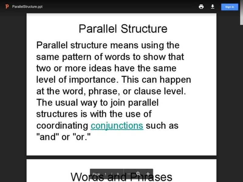 Parallel Structure PPT