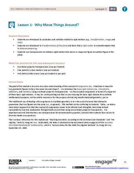 Why Move Things Around? Lesson Plan
