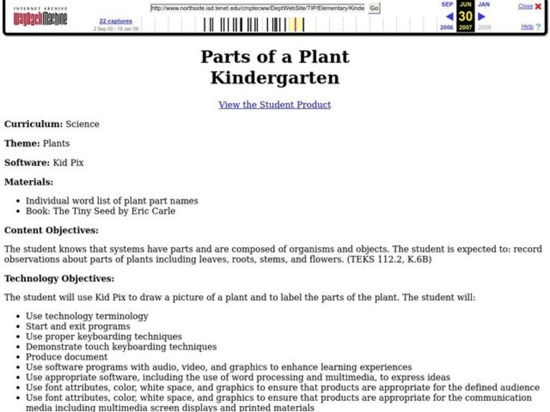 Parts of a Plant Lesson Plan