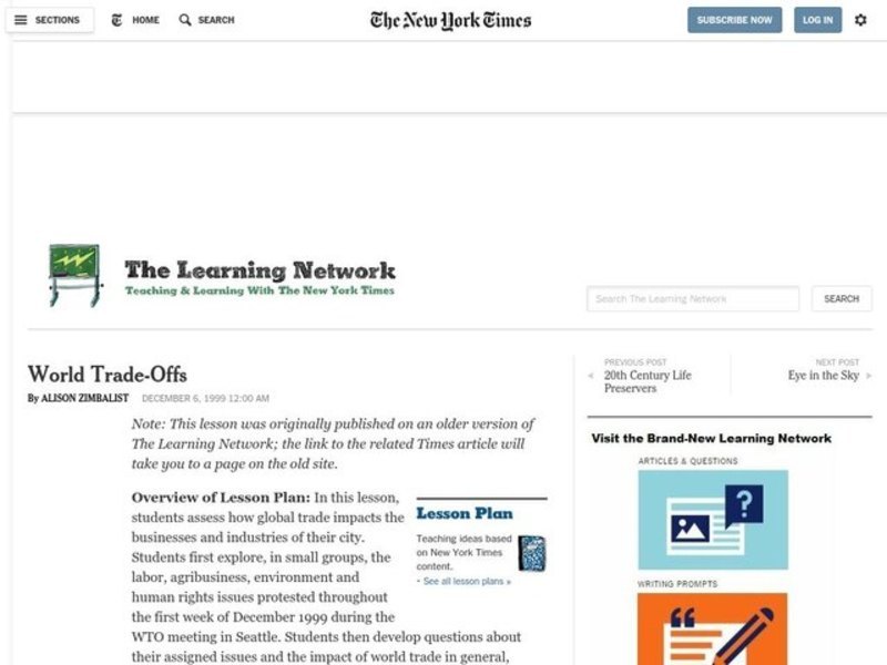 World Trade-Offs Lesson Plan