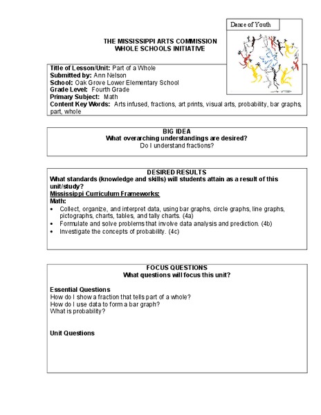 Parts of a Whole Lesson Plan