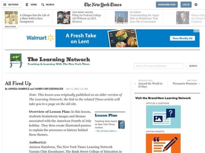 All Fired Up Lesson Plan