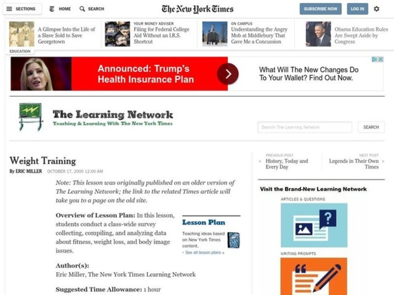 Weight Training Lesson Plan