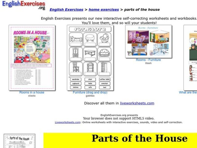 Parts of the House Interactive