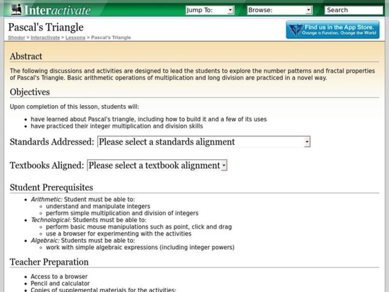 Pascal's Triangle Lesson Plan