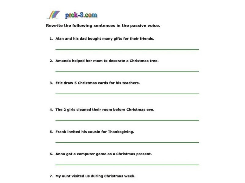 Passive Voice Worksheet