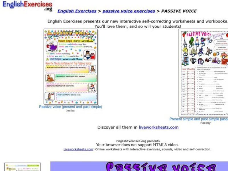 Passive Voice Worksheet