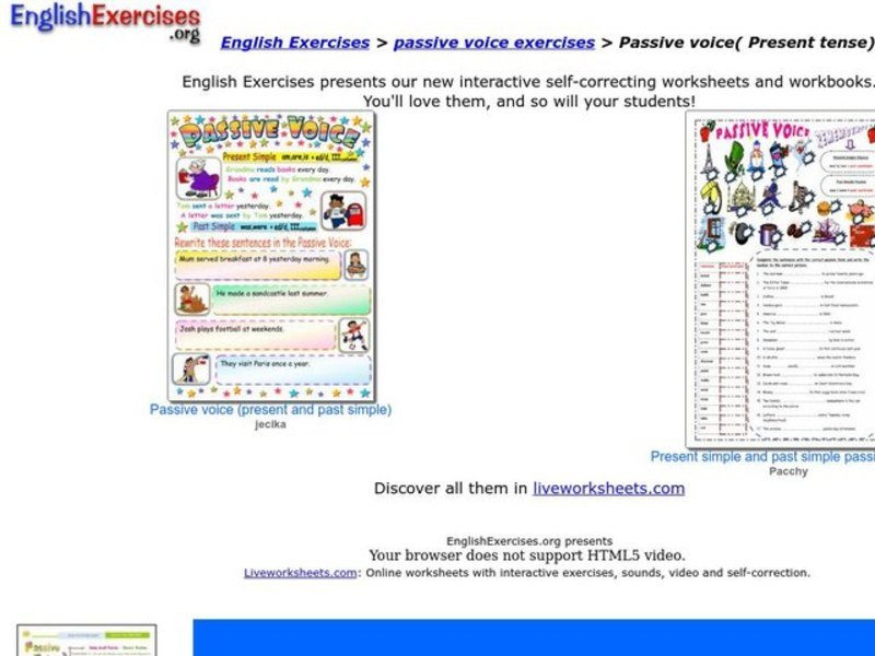 Passive Voice Exercises Interactive