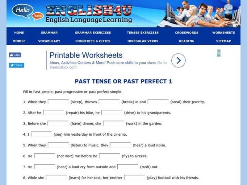 Past Perfect Interactive