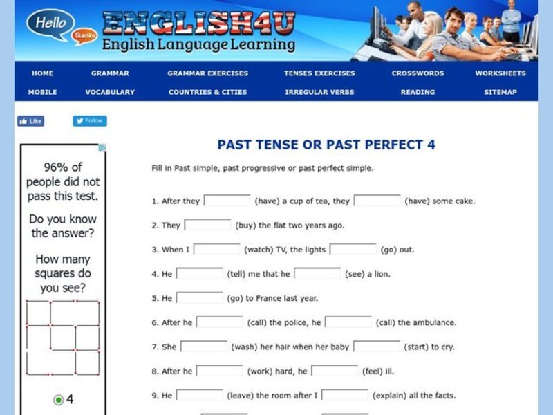 Past Perfect Lesson Plan