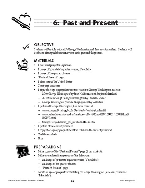 Past and Present Lesson Plan