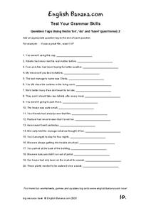Past Tense Worksheet