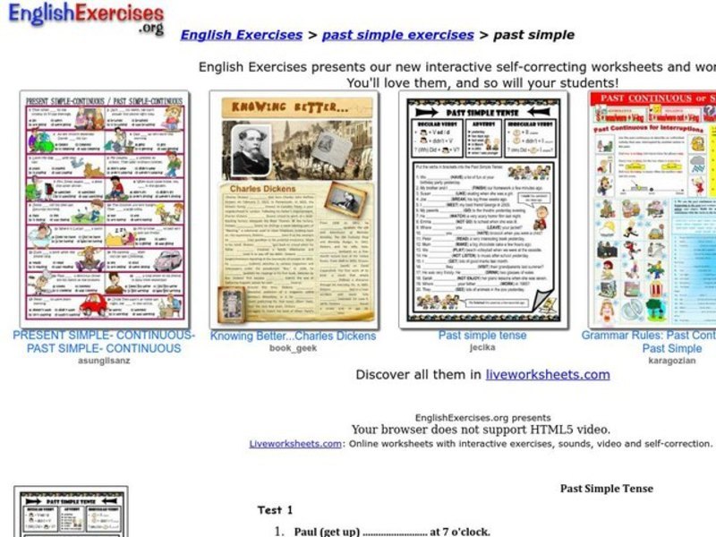 Past Simple Interactive