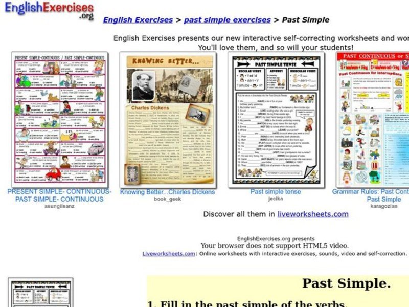 Past Simple Tense Interactive