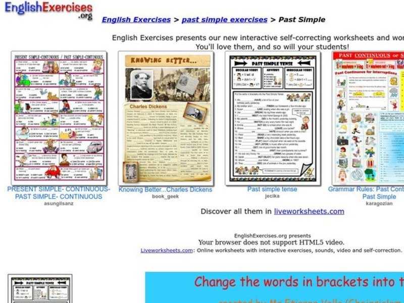 Past Simple Tense Interactive
