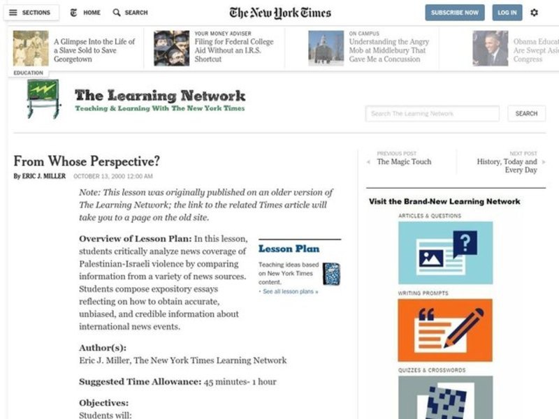 From Whose Perspective? Lesson Plan